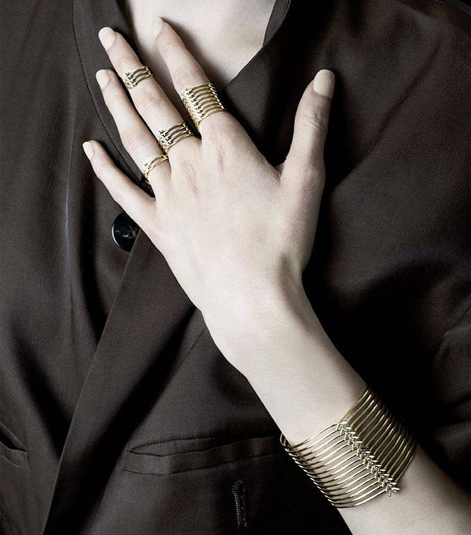 Paola Grande Gioielli SPINAE Anello 'Spinae' 3 elementi Vendita Calda