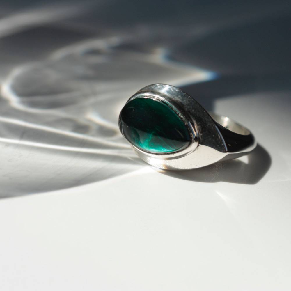 Paola Grande Gioielli AURUM Chevalier cabochon verde Saldi
