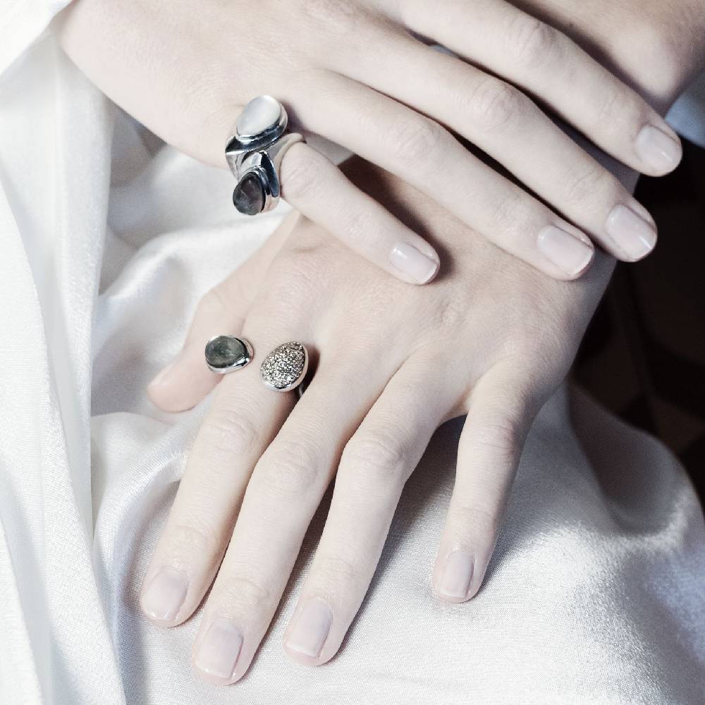 Paola Grande Gioielli AURUM Anello Goccia 2 elementi Pezzi Unici