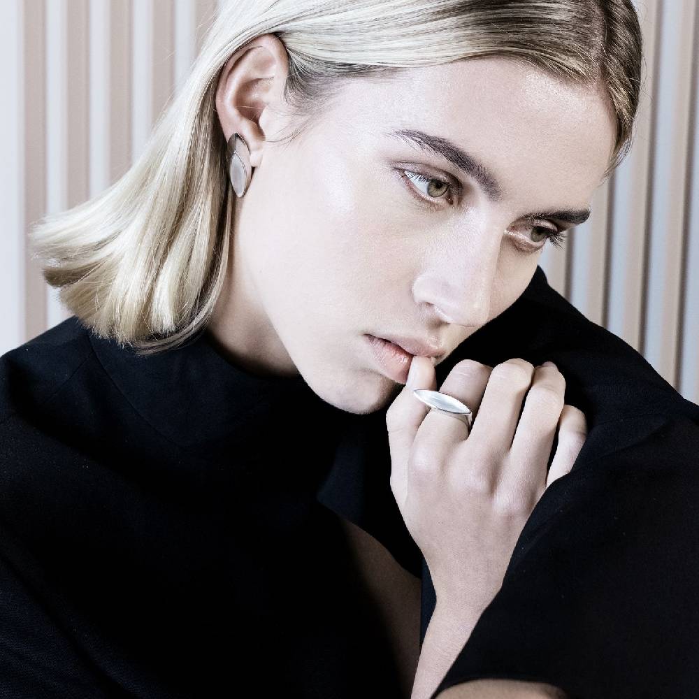 Paola Grande Gioielli AURUM Anello Navetta con madreperla Promozione Limitata