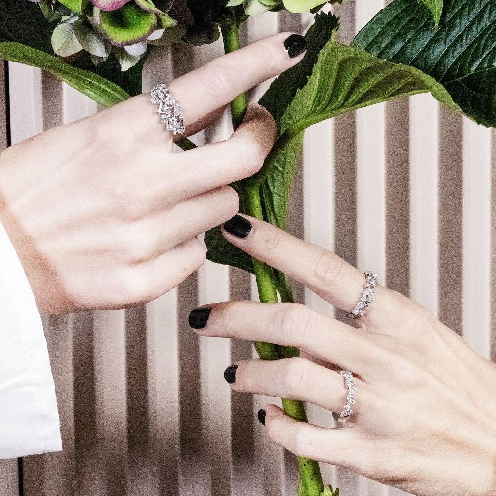 Paola Grande Gioielli BALANCE Fedina di diamanti multi-fantasia Sconto