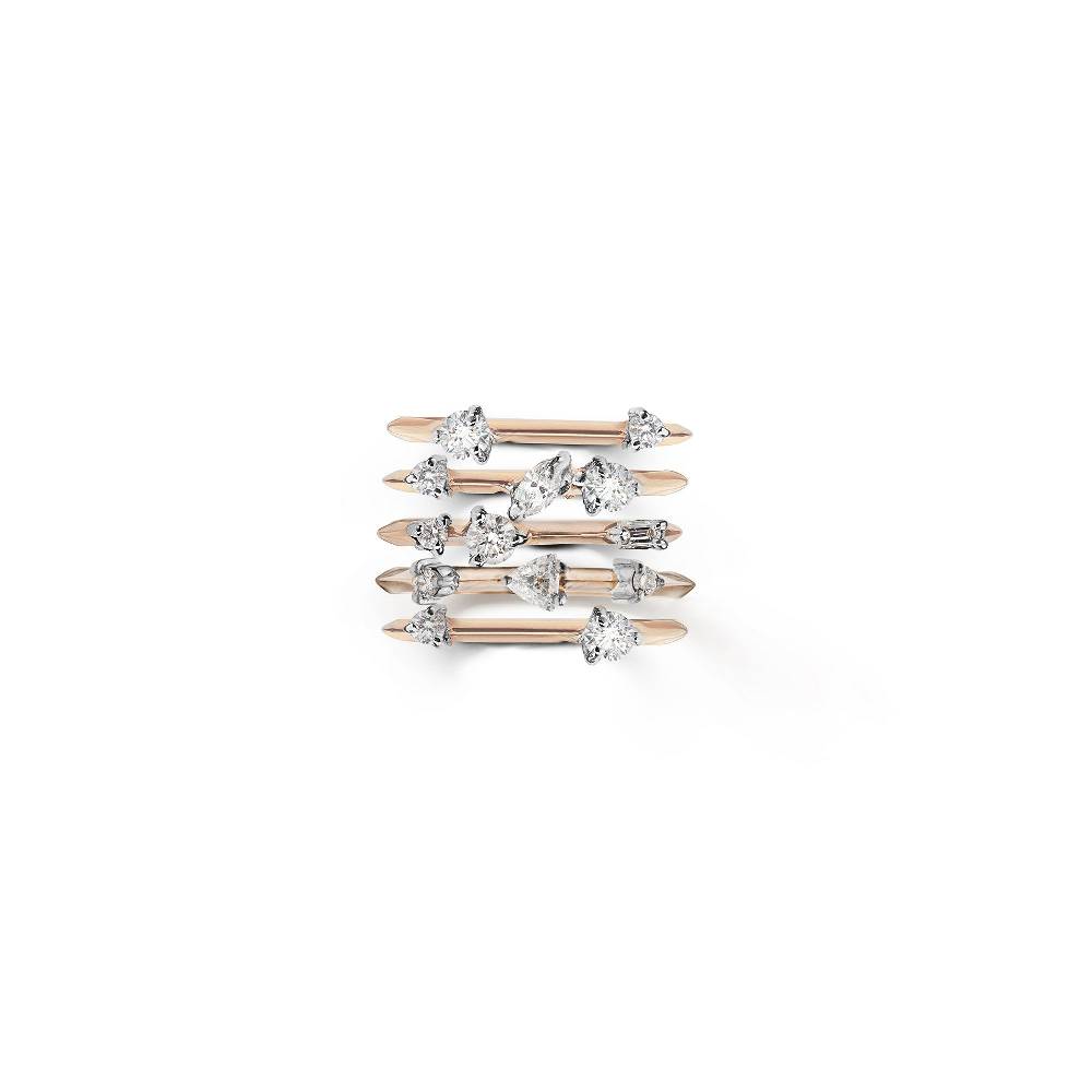 Paola Grande Gioielli BALANCE Set di 5 di anelli 'Balance' oro rosa