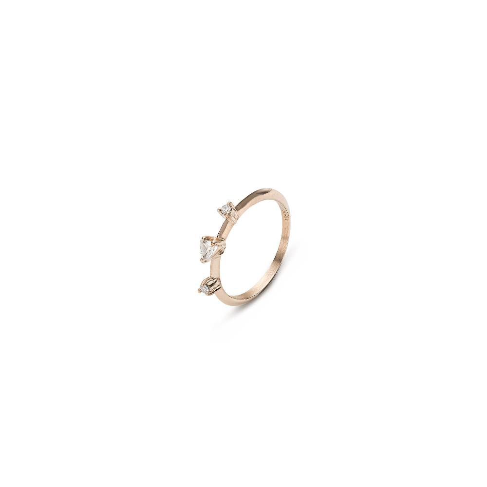 Paola Grande Gioielli BALANCE Anello 'Balance' in oro rosa con triangolo