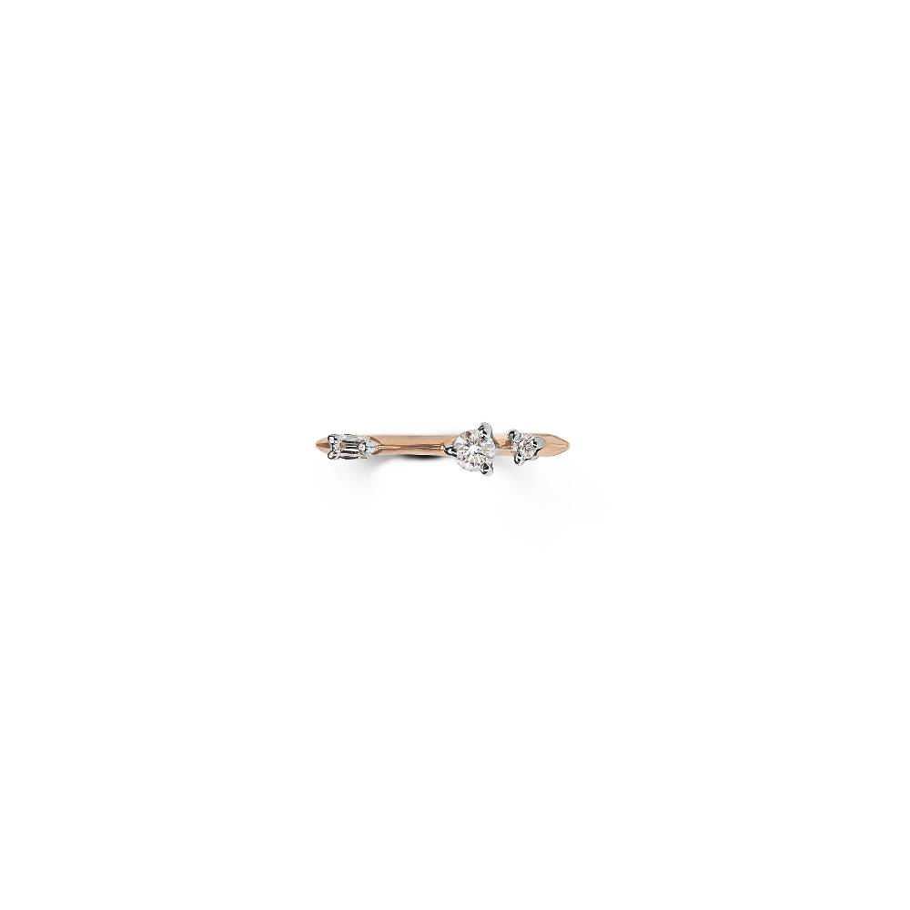 Paola Grande Gioielli BALANCE Anello 'Balance' oro rosa taglio brillante e baguette Saldi