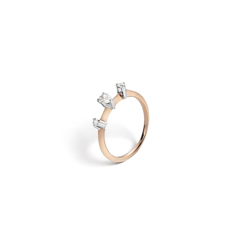 Paola Grande Gioielli BALANCE Anello 'Balance' oro rosa con goccia Saldi Di Fabbrica