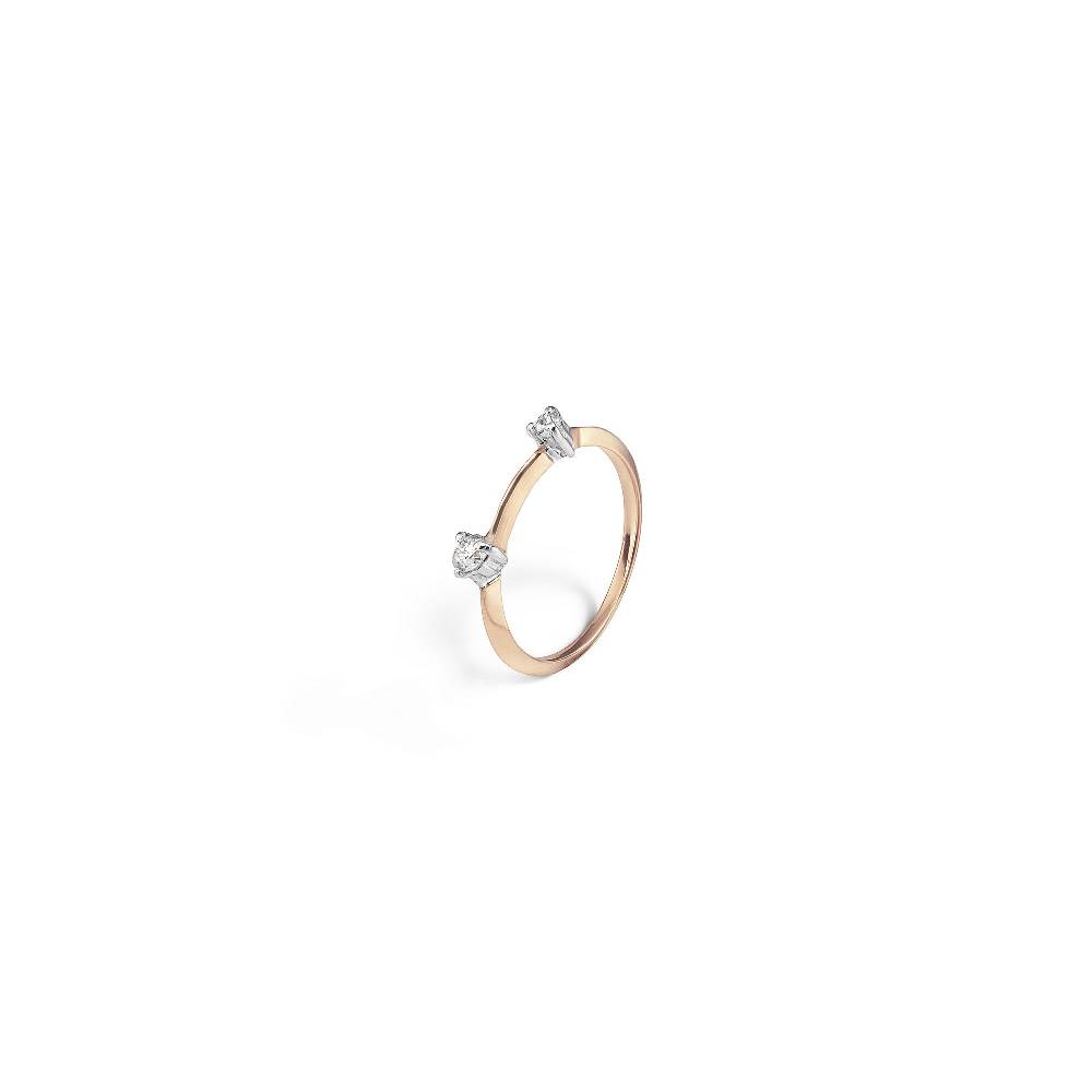 Paola Grande Gioielli BALANCE Anello 'Balance' oro rosa con due diamanti