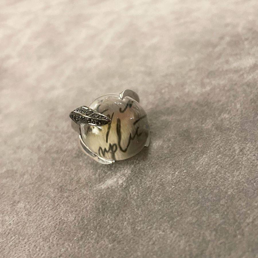 Paola Grande Gioielli SOLIS Anello 'Solis' in argento con cristallo di rocca e zirconi Offerta