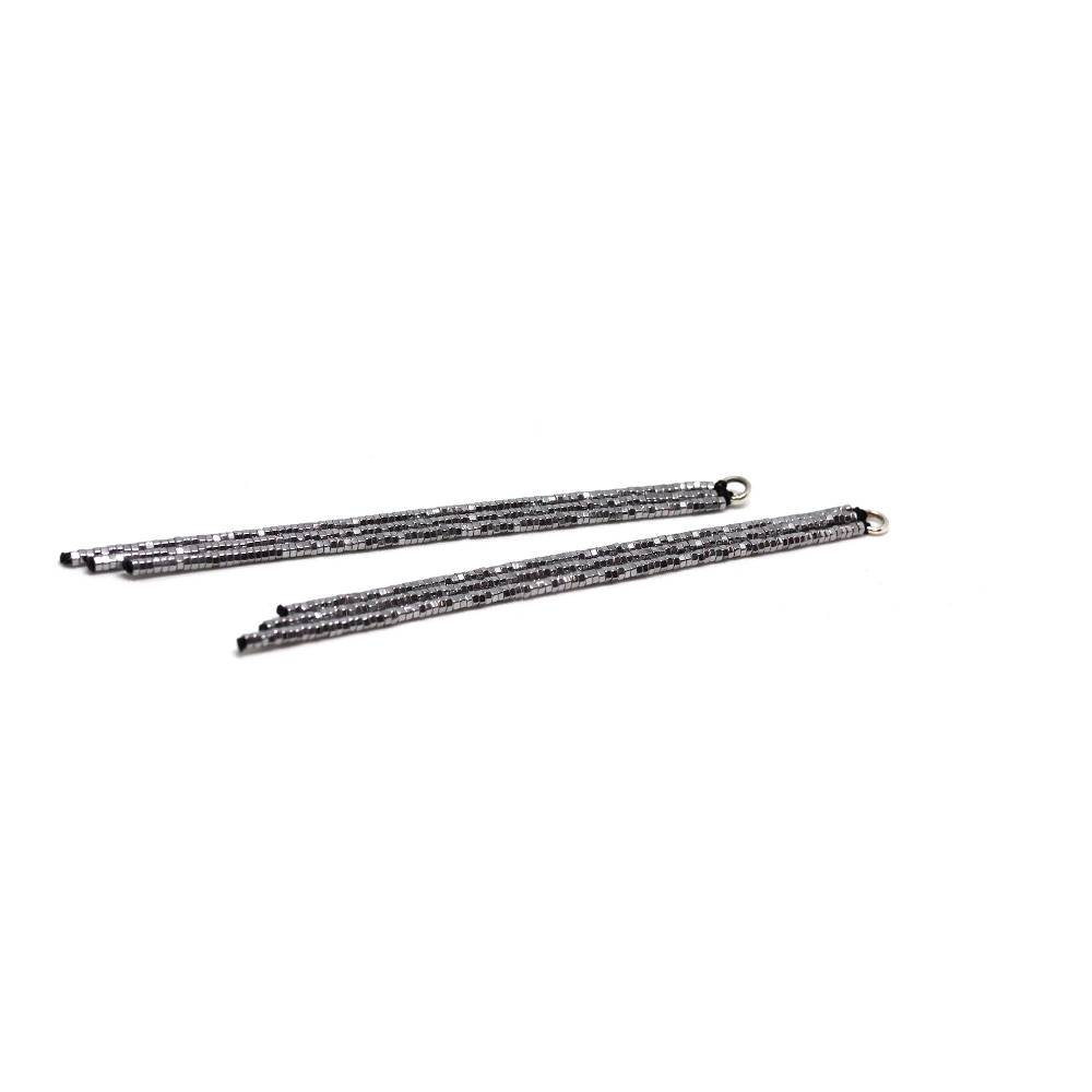 Paola Grande Gioielli ACCESSORI Frange ematite argento lunghe