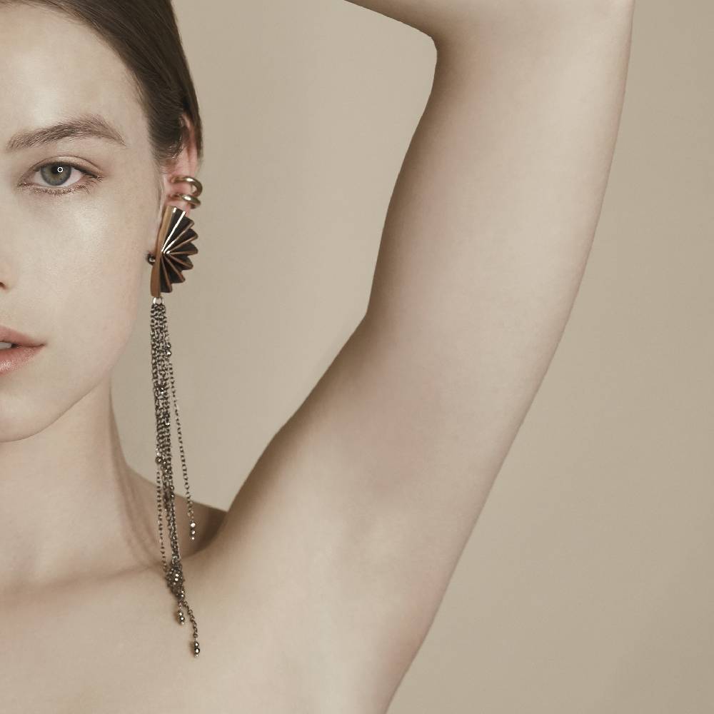 Paola Grande Gioielli ACCESSORI Frange lunghe in argento e pirite Consegna Veloce