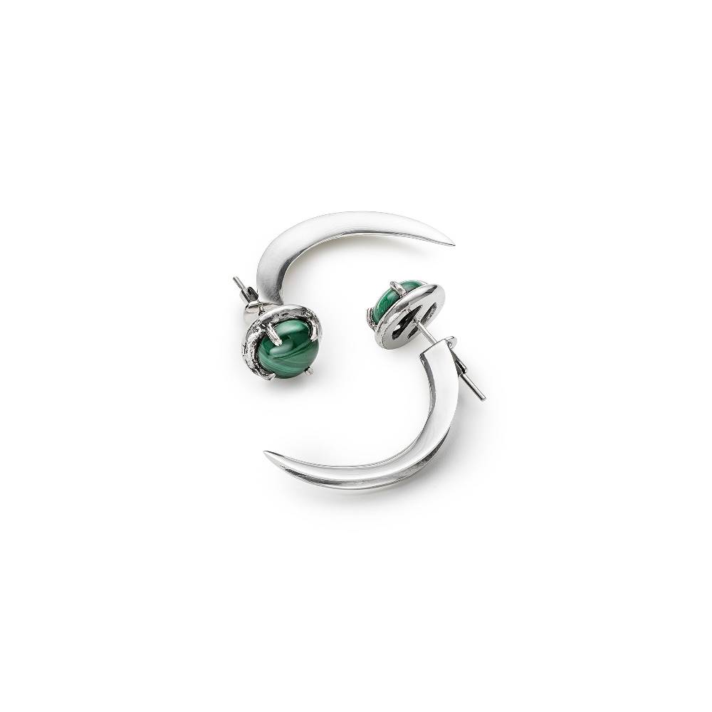 Paola Grande Gioielli UNCINI Uncini con malachite