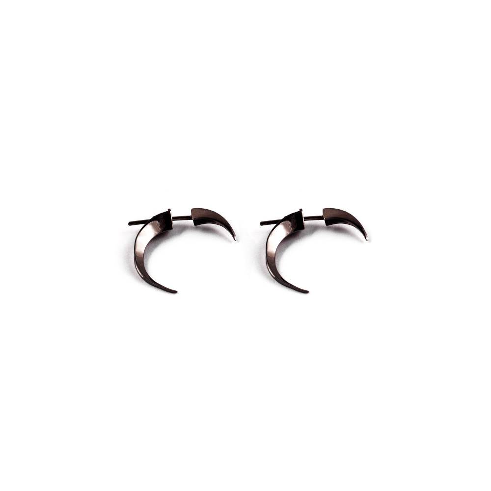 Paola Grande Gioielli UNCINI Uncini xs fronte|retro argento nero