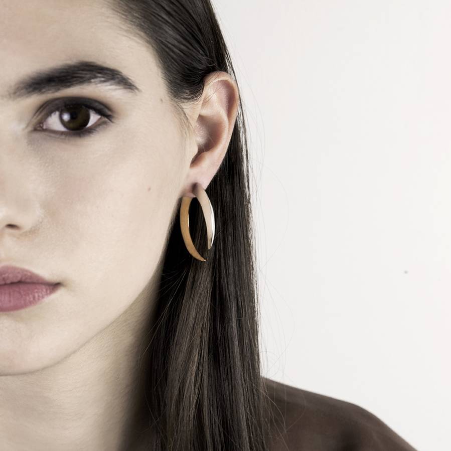 Paola Grande Gioielli UNCINI Uncini fronte|retro bicolor Nuova