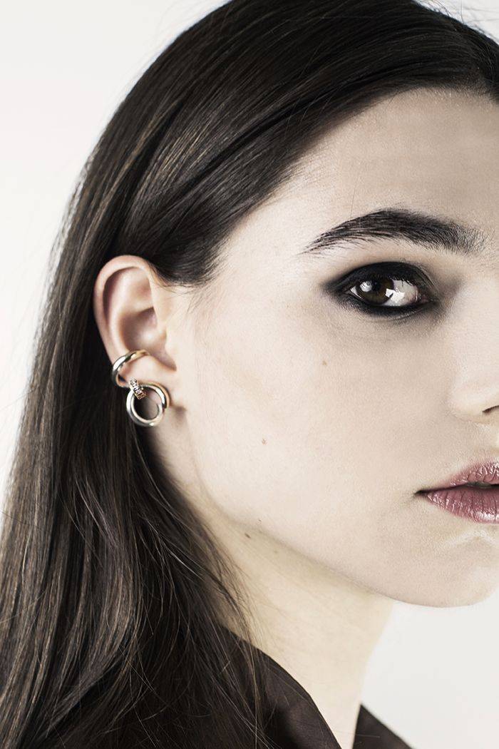 Paola Grande Gioielli NEON Riccioli 'Neon' con bullone e pietre bianche Promozione Limitata
