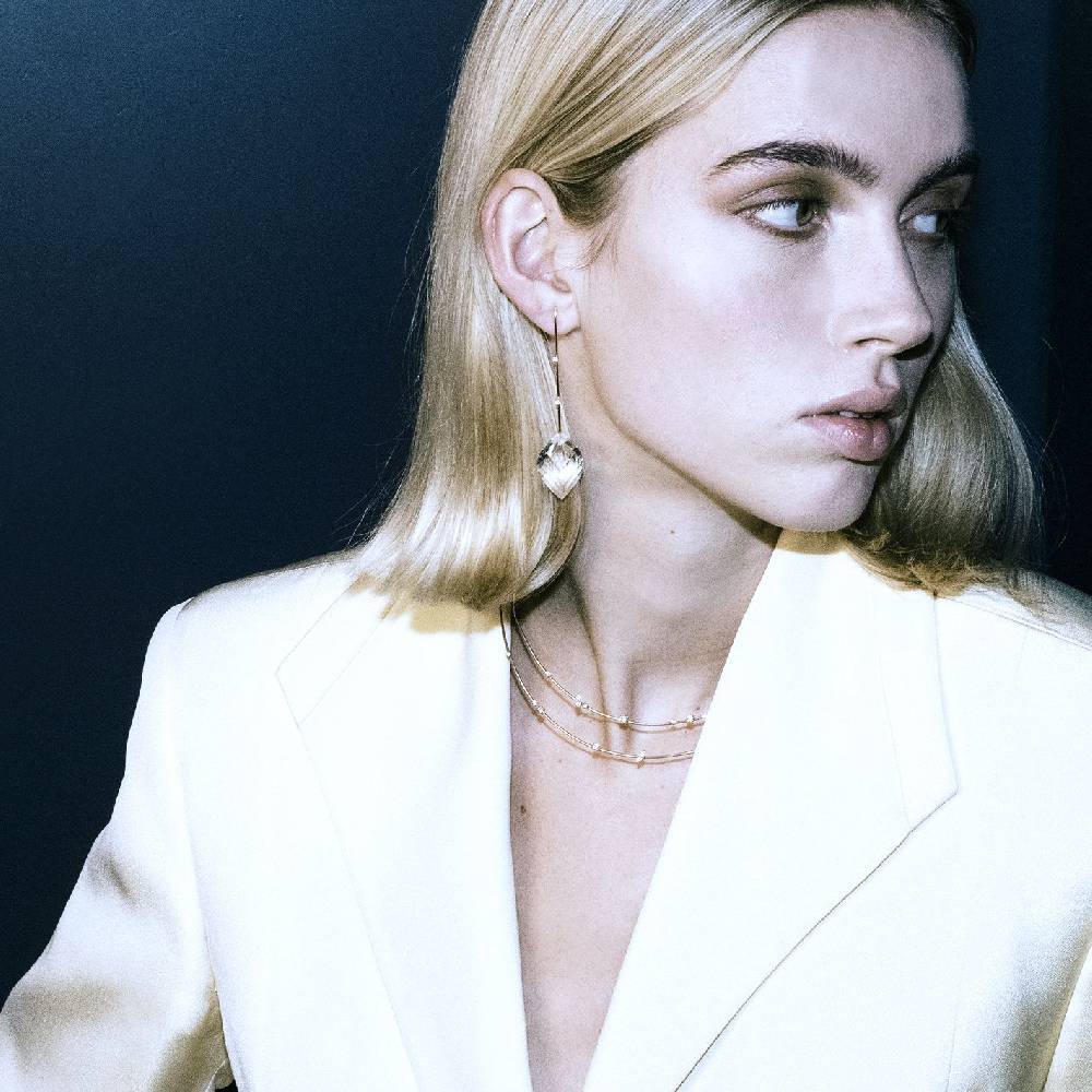 Paola Grande Gioielli AMI Amo in oro rosa e cristalli Prezzo Ridotto