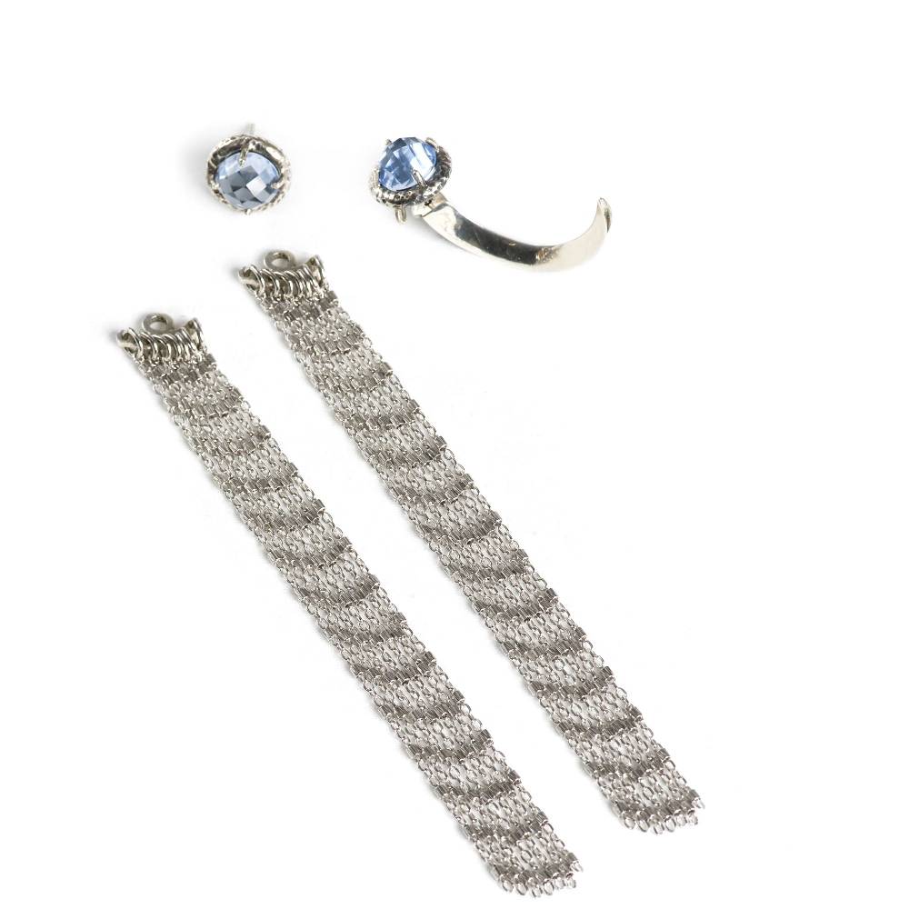 Paola Grande Gioielli ACCESSORI Frangia con ponte in argento Negozio