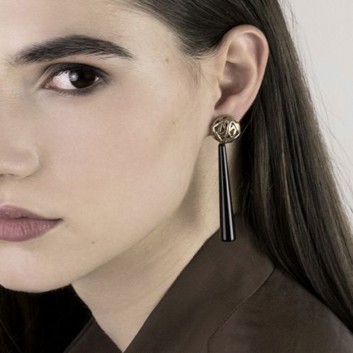 Paola Grande Gioielli ACCESSORI Gocce in onice nero Soddisfazione Garantita