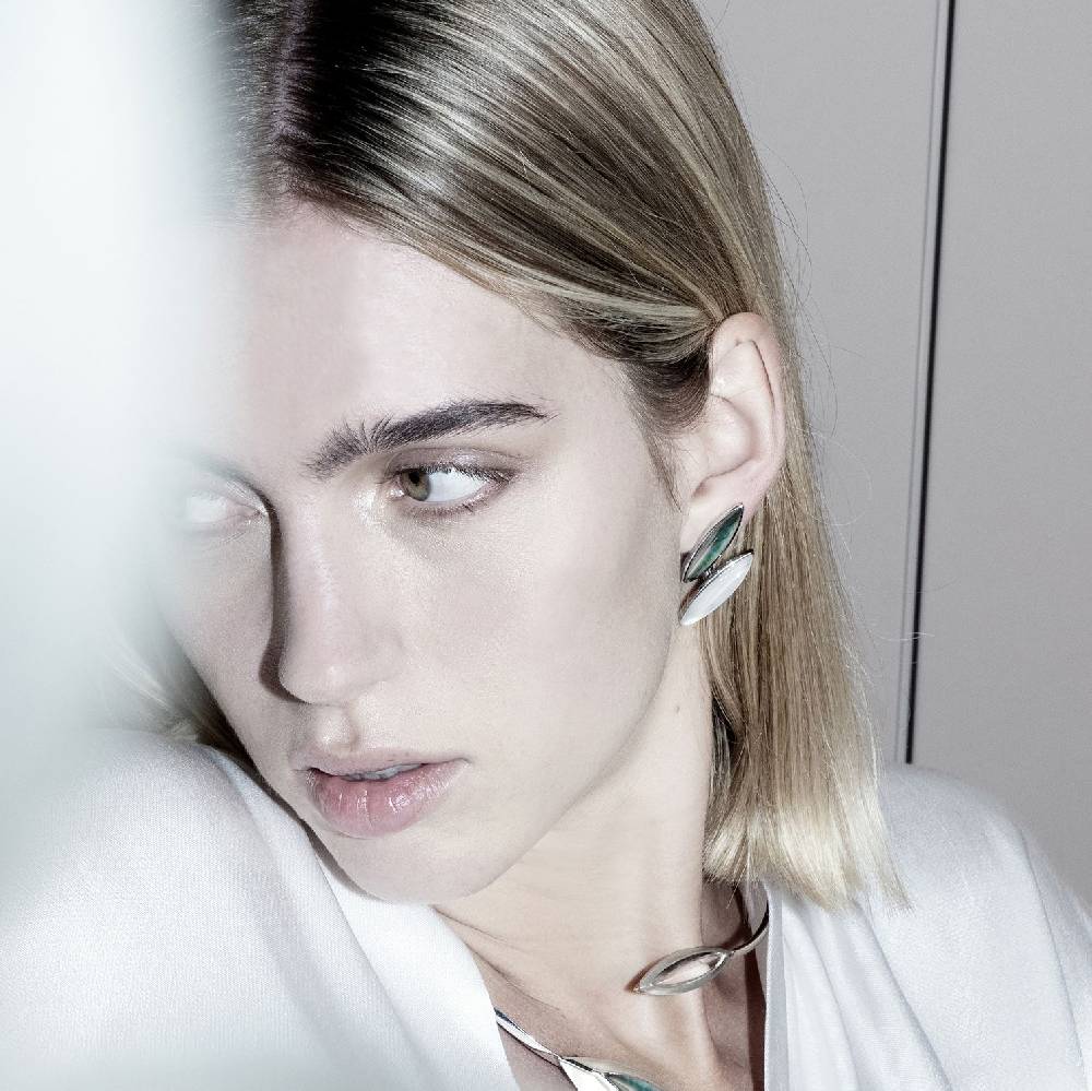 Paola Grande Gioielli AURUM Collana doppia mandorla Promozione temporanea