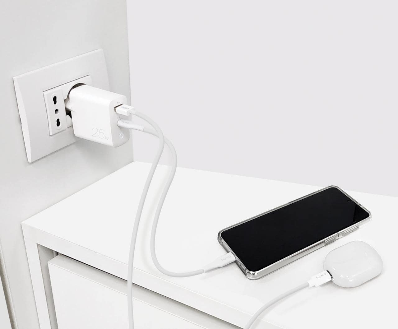 Puro Caricabatterie da parete con porta USB-A e USB-C 25W Online