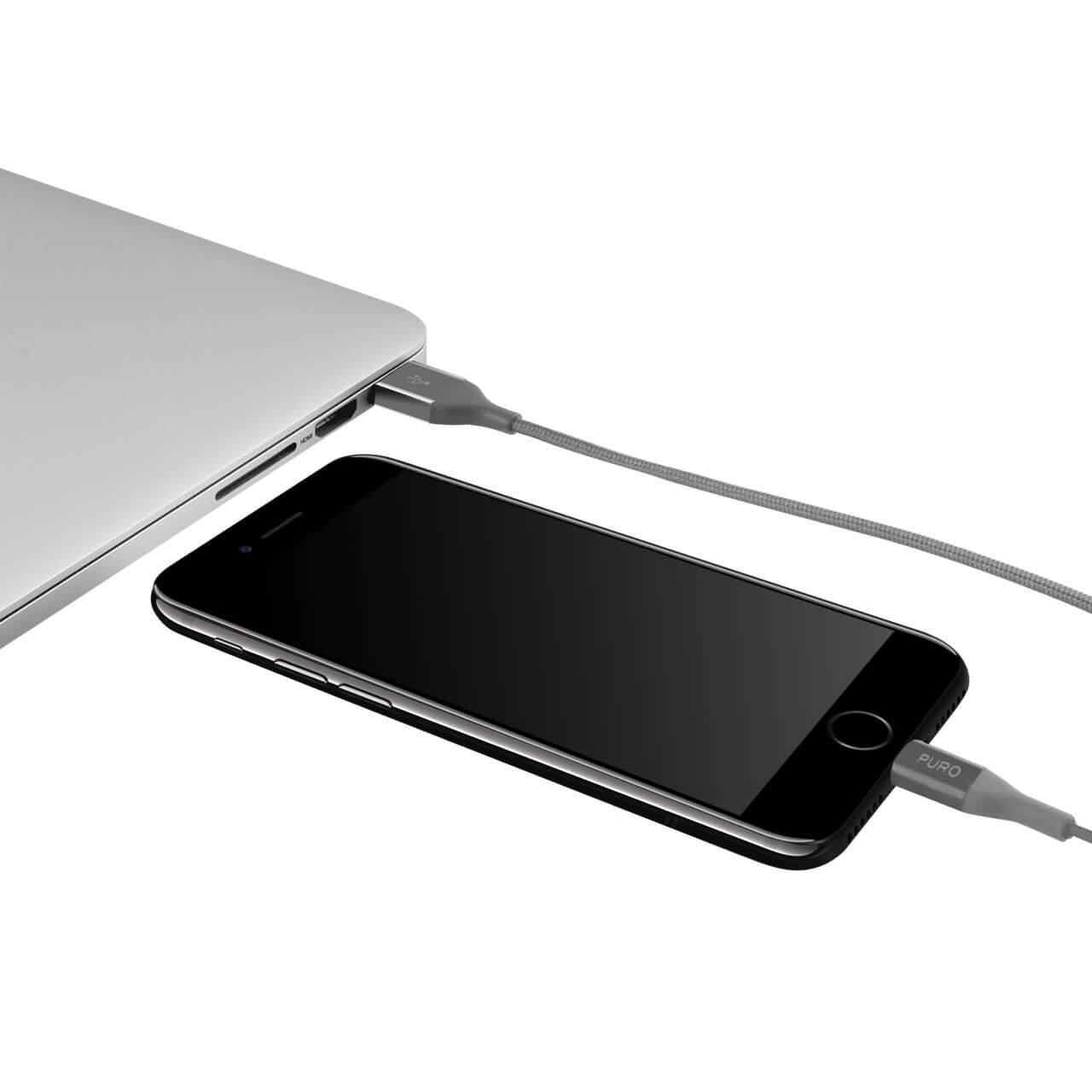 Puro Cavi di ricarica e sincronizzazione Fabric K2 Kevlar da USB-A a Lightning In Linea