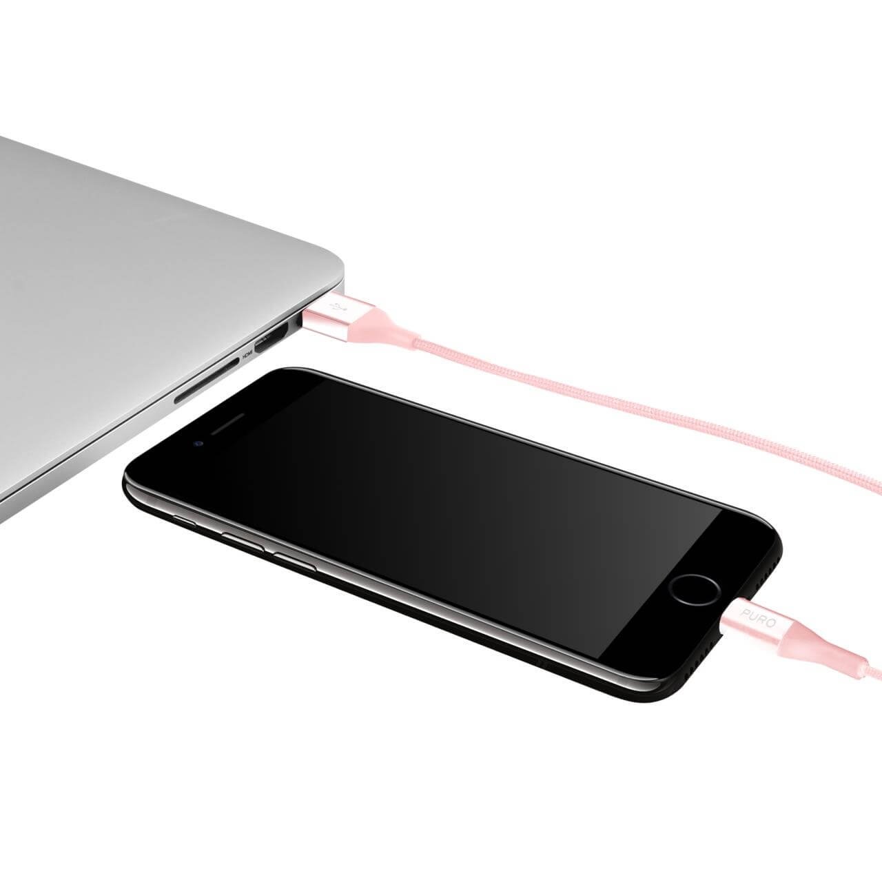 Puro Cavi di ricarica e sincronizzazione Fabric K2 Kevlar da USB-A a Lightning In Linea