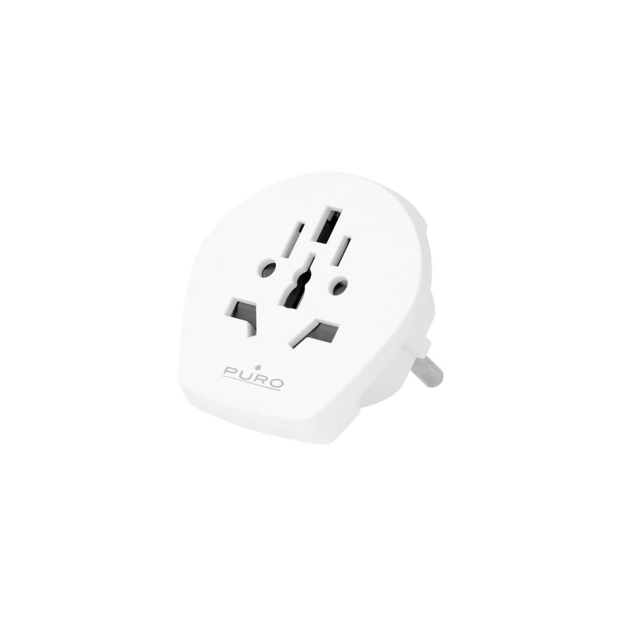Puro Adattatore universale da viaggio Schuko UE 90 paesi Sconto