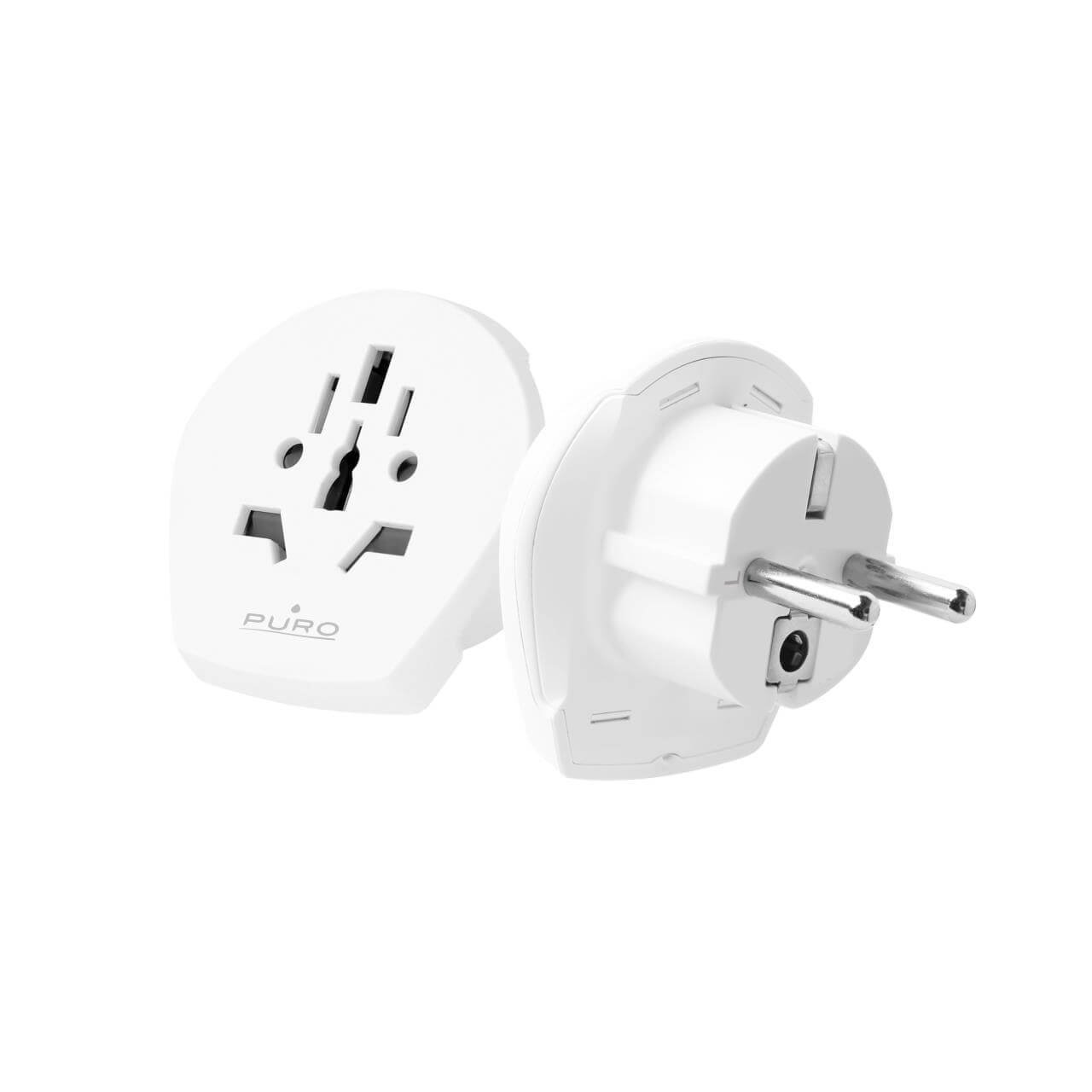 Puro Adattatore universale da viaggio Schuko UE 90 paesi Sconto