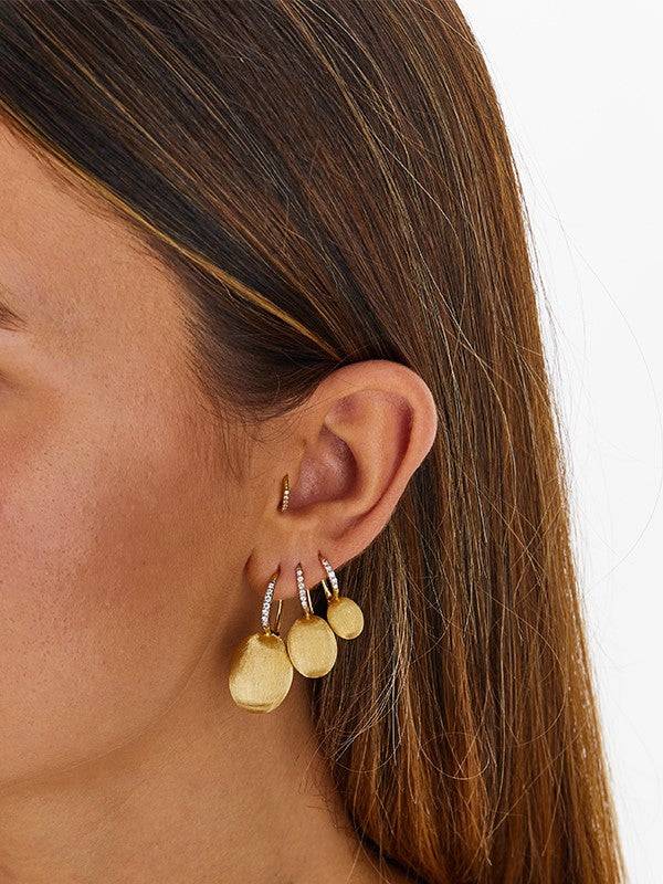 Nanis Orecchino "CILIEGINA" con boule pendente in oro e dettagli in diamanti – Nanis Italian Jewels Offerte