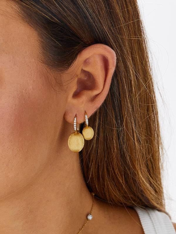 Nanis Orecchini "CILIEGINE" con boules pendenti in oro e dettagli in diamant – Nanis Italian Jewels Vendita Economica