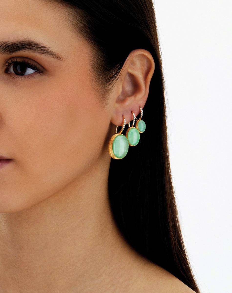 Nanis Orecchini Ciliegine Lattementa "Boules" in oro inciso, diamanti, crist – Nanis Italian Jewels Qualità