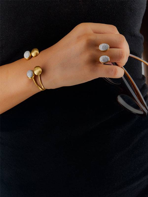 Nanis Bracciale a schiava "BUBBLE" in oro e diamanti (piccolo) – Nanis Italian Jewels Qualità Garantita