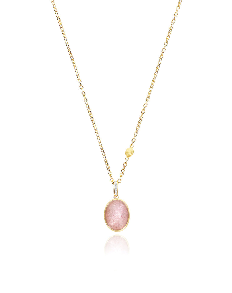 Nanis Charm Rosolio "Boules" in oro inciso, diamanti, cristallo di rocca, qu – Nanis Italian Jewels Black Friday