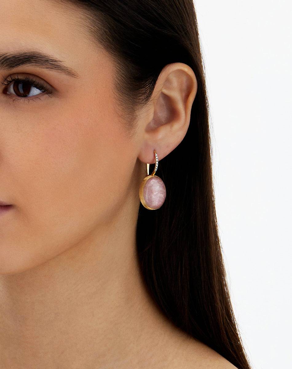 Nanis Orecchini Ciliegine Rosolio "Boules" in oro inciso, diamanti, cristall – Nanis Italian Jewels Offerte stagionali