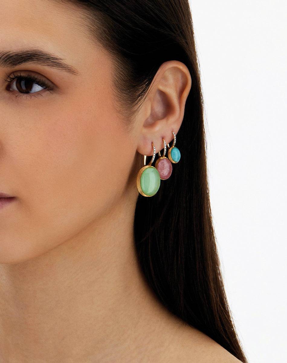 Nanis Orecchini Ciliegine Rosolio "Boules" in oro inciso, diamanti, cristall – Nanis Italian Jewels Offerte stagionali