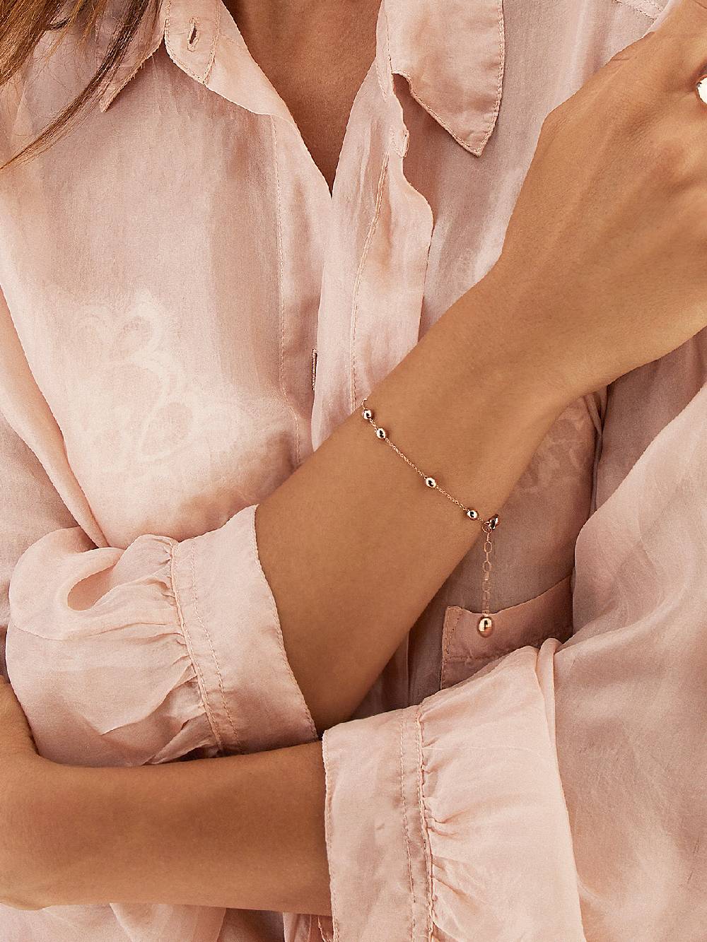 Nanis Bracciale "soffio" con boules in oro rosa – Nanis Italian Jewels Ultimi tre giorni