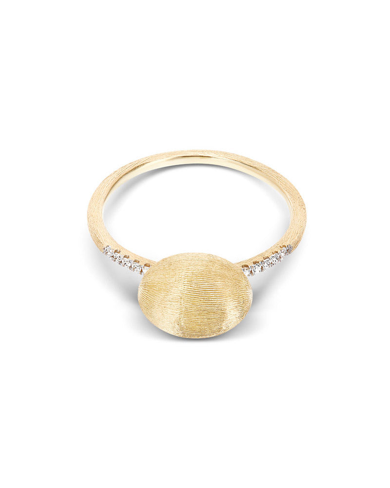 Nanis Anello "DANCING ÉLITE" con boule in oro incisa a mano e pavé di diaman – Nanis Italian Jewels Sottocosto