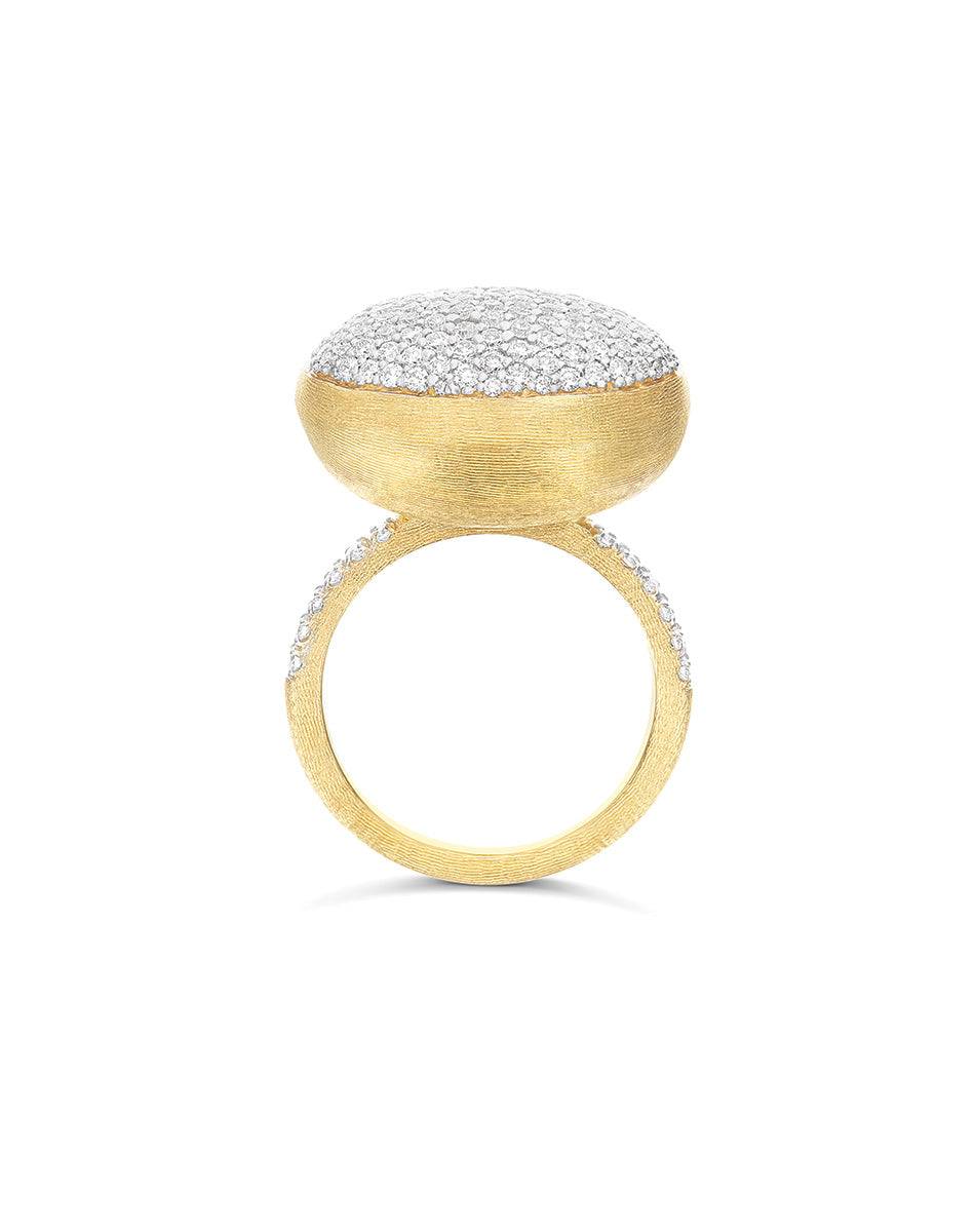 Nanis Anello "Boules" in oro inciso e pavè di diamanti (grande) – Nanis Italian Jewels Convenienza