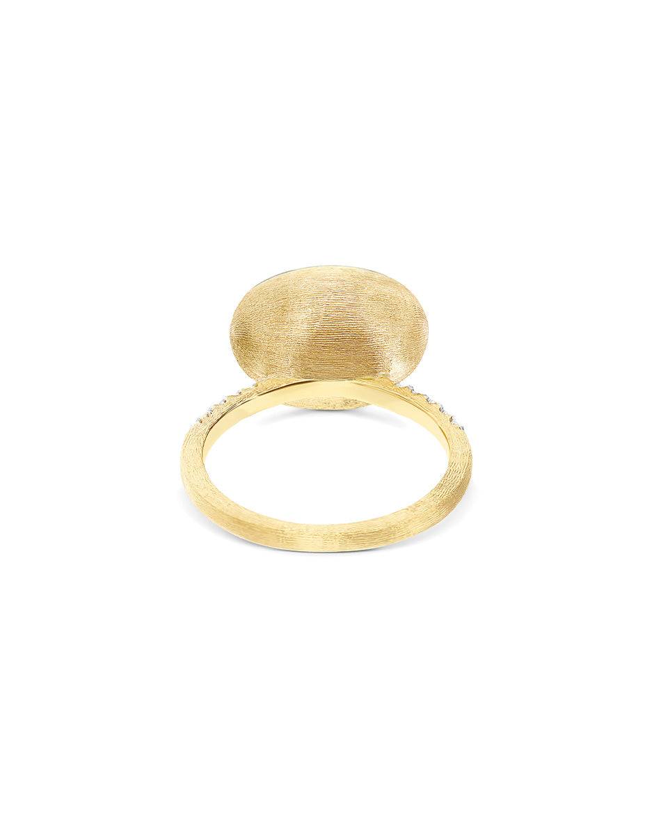 Nanis Anello "Boules" in oro inciso e pavè di diamanti (medio) – Nanis Italian Jewels Novità