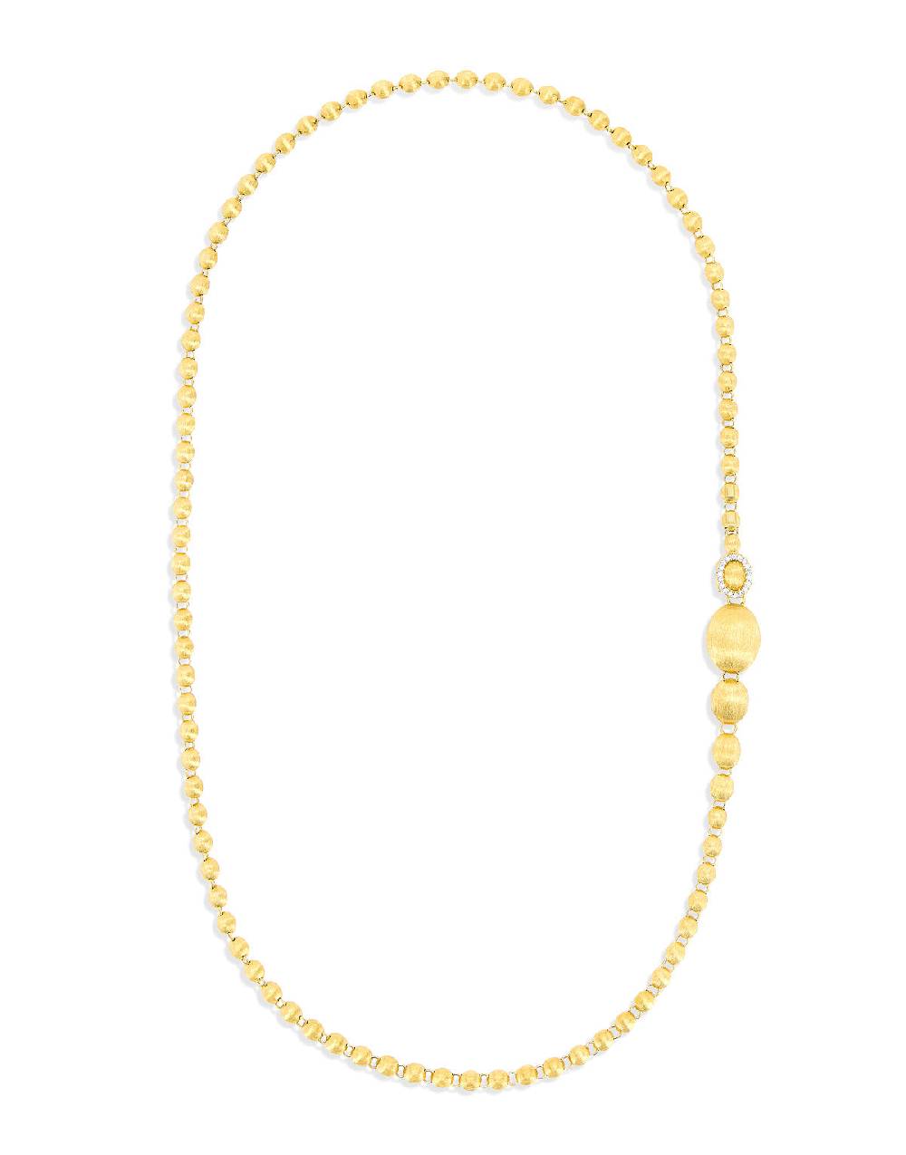 Nanis Collana iconica "IVY" slim convertibile con boules in oro giallo incis – Nanis Italian Jewels Online