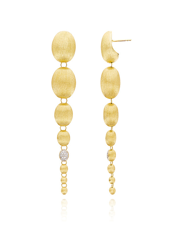 Nanis Orecchini "NUVOLE" con boules degradè grandi in oro e diamanti – Nanis Italian Jewels In Vendita