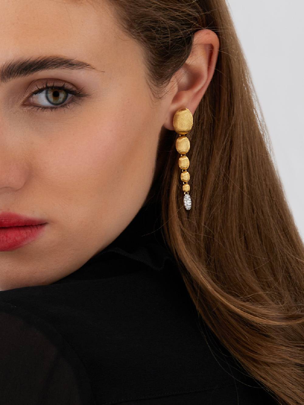 Nanis Orecchini "IVY" pendenti con boules degradè in oro e diamanti – Nanis Italian Jewels Saldi
