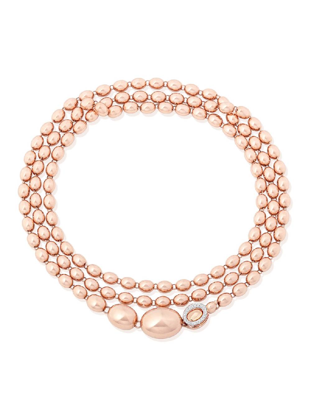 Nanis Collana iconica "IVY" convertibile con boules in oro rosa e diamanti ( – Nanis Italian Jewels Italia