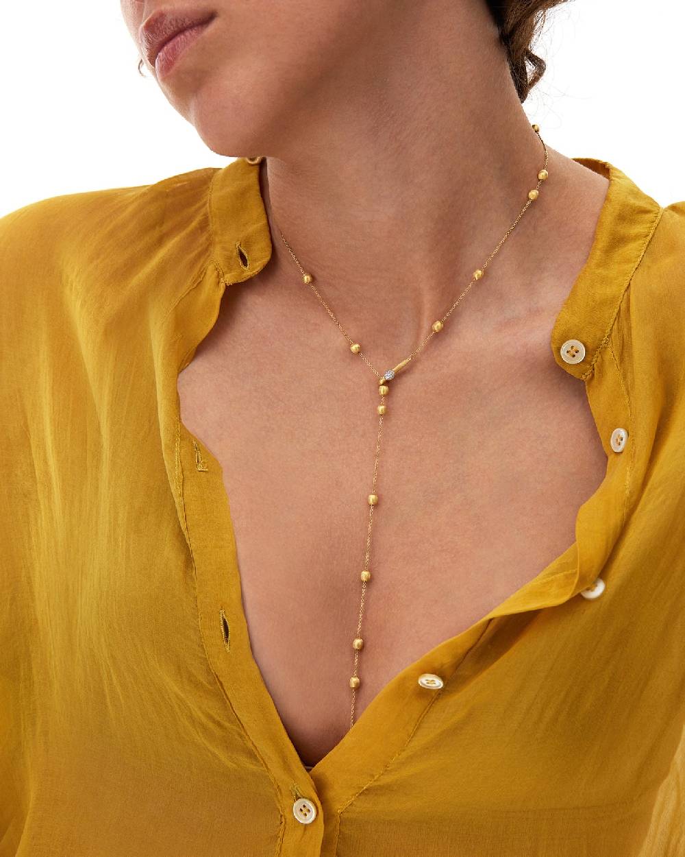Nanis Collana a Y "SOFFIO" in oro e diamanti – Nanis Italian Jewels 2025
