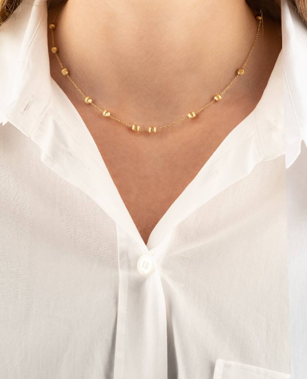 Nanis Collana girocollo "soffio" con boules in oro – Nanis Italian Jewels In Linea