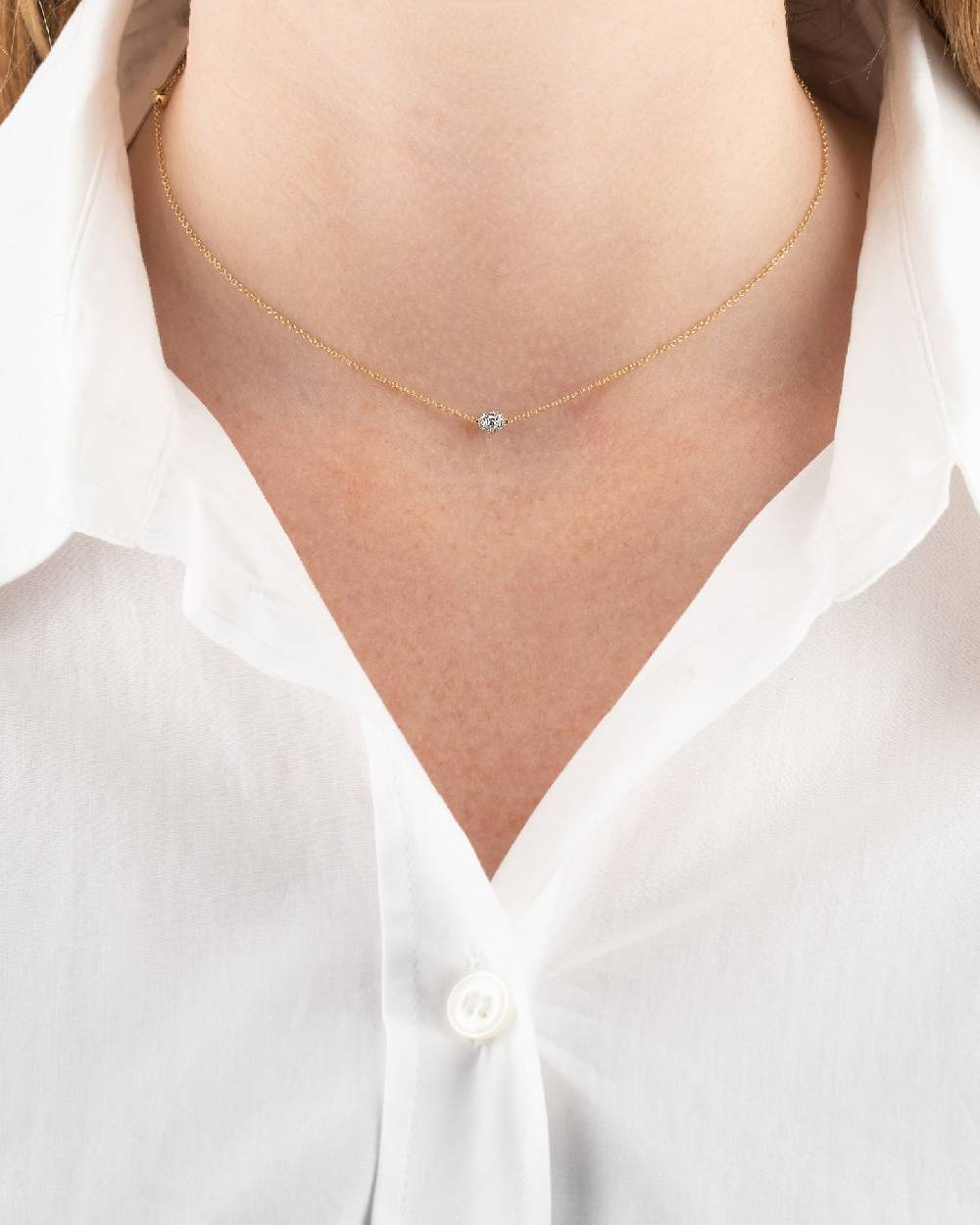 Nanis Collana punto luce "DANCING ÉLITE" in oro e dettaglio in diamanti – Nanis Italian Jewels Nuovo