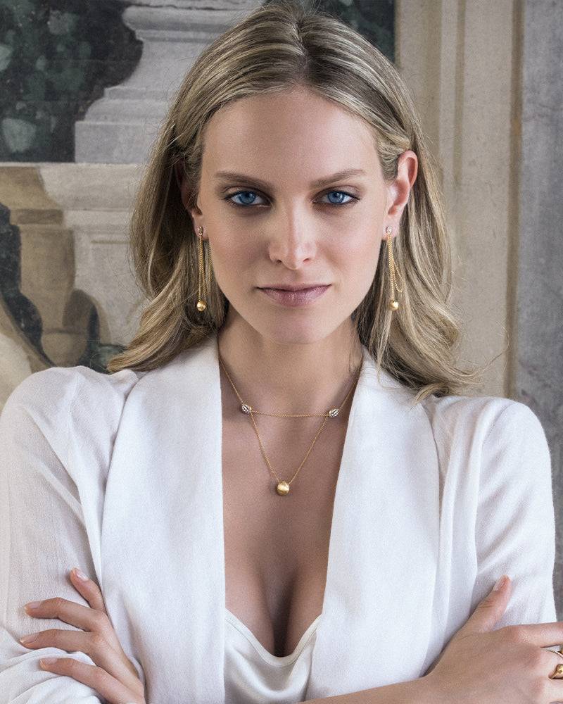Nanis Collana "LUCE" convertibile 3 in 1 in oro e diamanti (grande) – Nanis Italian Jewels Spedizione Gratuita