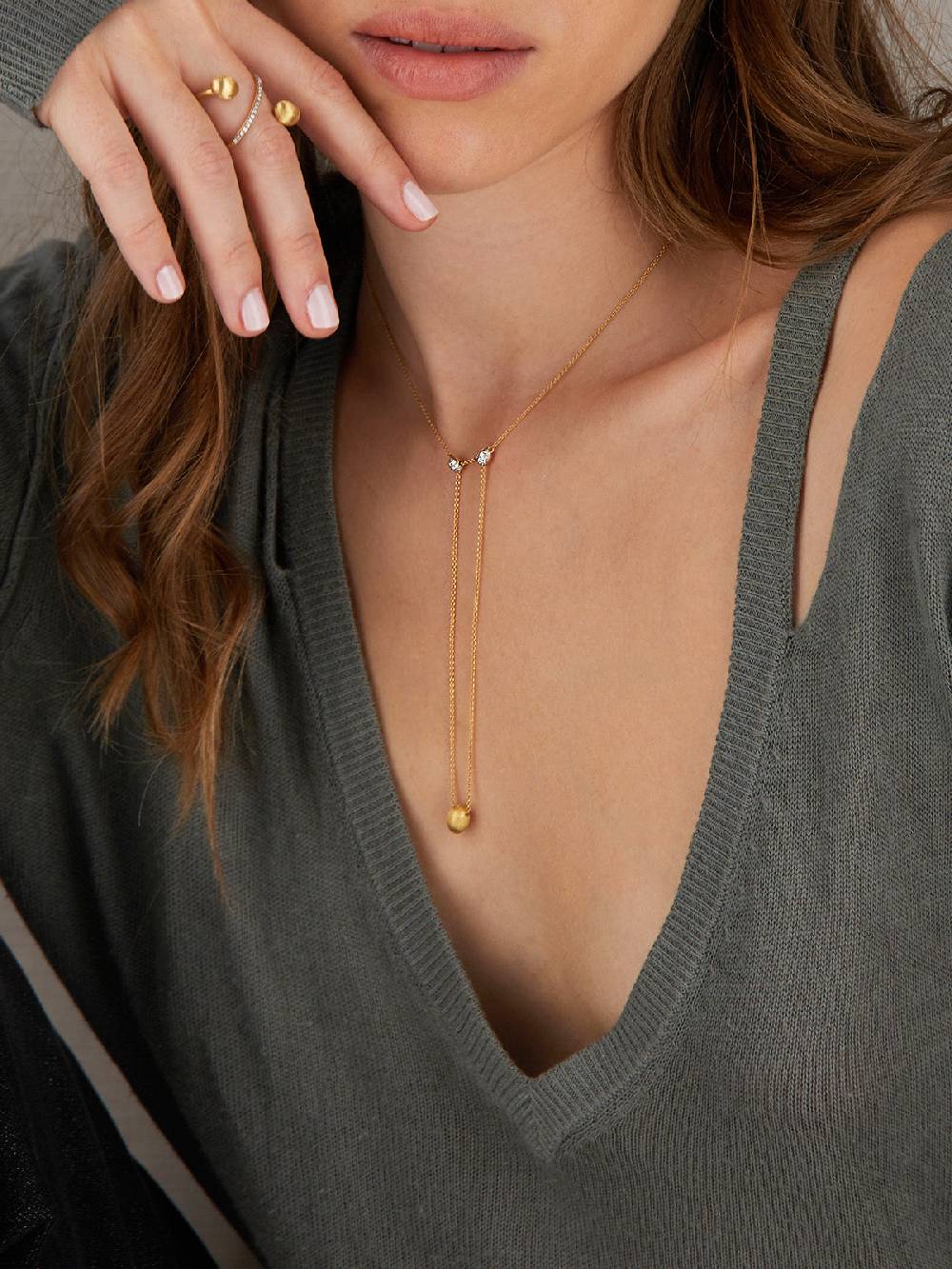 Nanis Collana "LUCE" convertibile 3 in 1 in oro e diamanti (piccola) – Nanis Italian Jewels Pezzi Unici