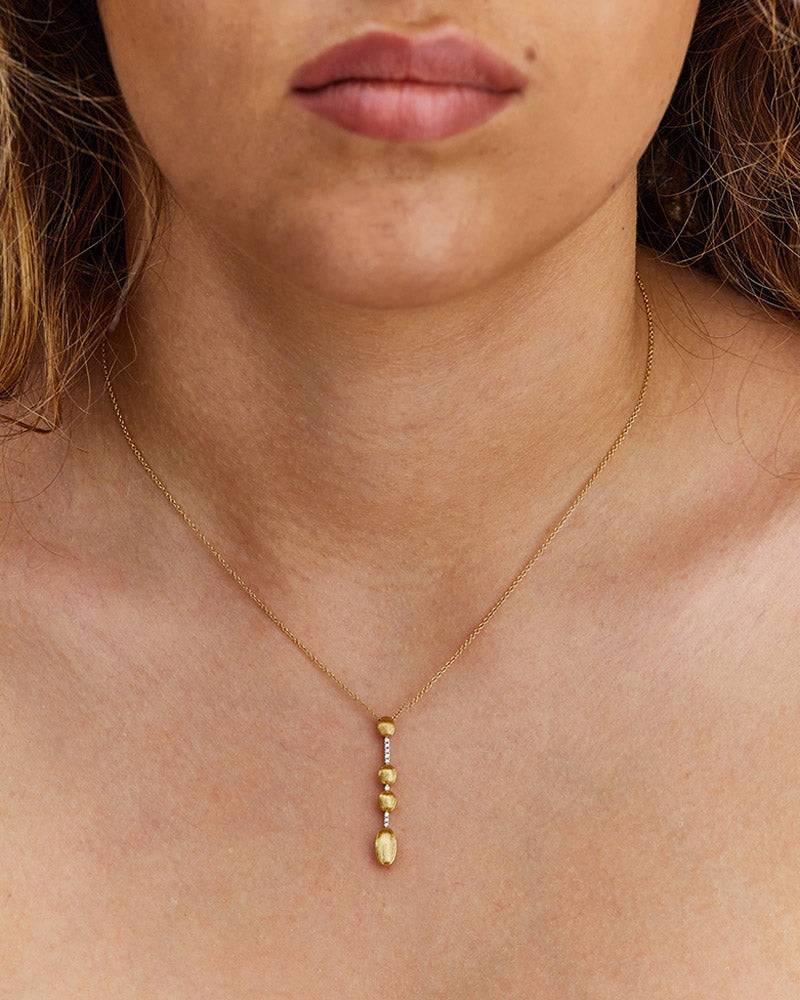 Nanis Collana "DANCING ÉLITE" con ciondolo contemporaneo in oro e diamanti – Nanis Italian Jewels Qualità Garantita