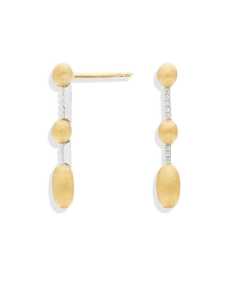 Nanis Orecchini "DANCING ÉLITE" pendenti incisi a mano in oro e diamanti – Nanis Italian Jewels Consegna Veloce
