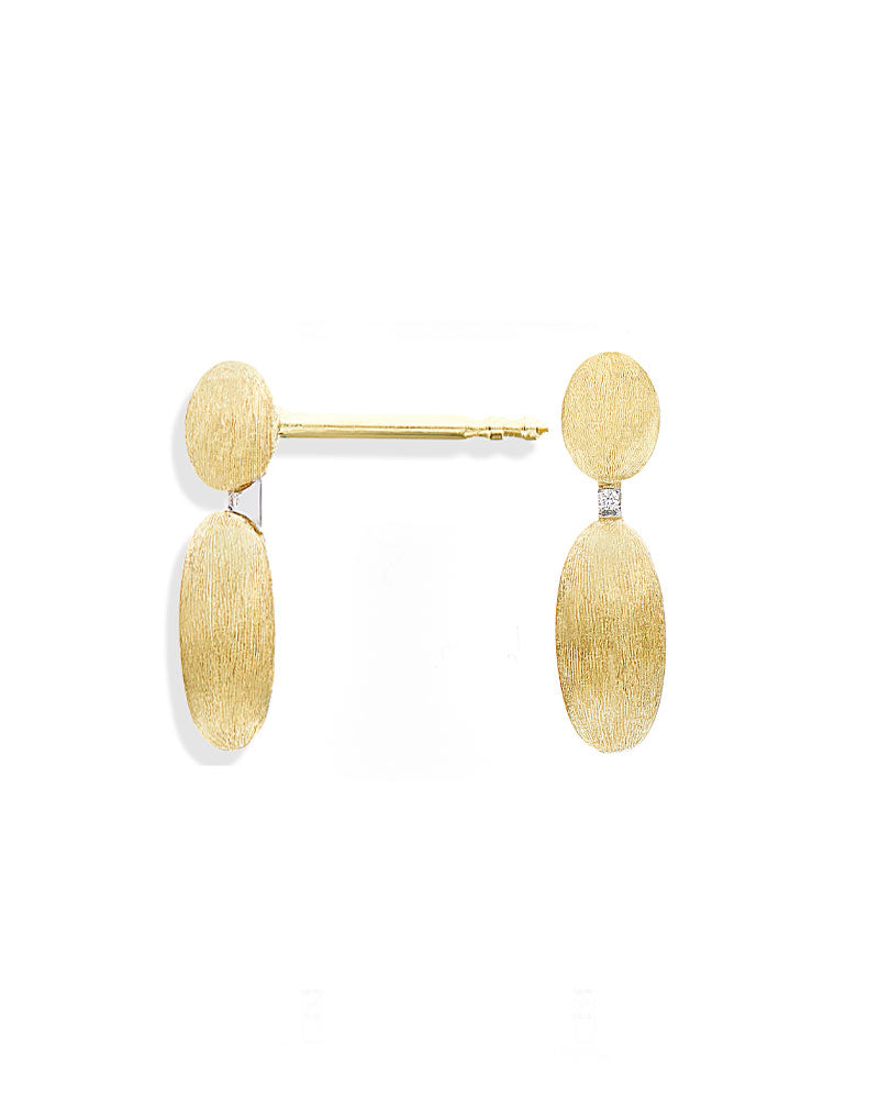Nanis Orecchini "DANCING ÉLITE" pendenti piccoli incisi a mano in oro e diam – Nanis Italian Jewels Promozione Limitata