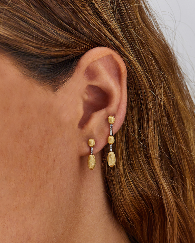 Nanis Orecchini "DANCING ÉLITE" pendenti essenziali incisi a mano in oro e d – Nanis Italian Jewels Fino Al -60%